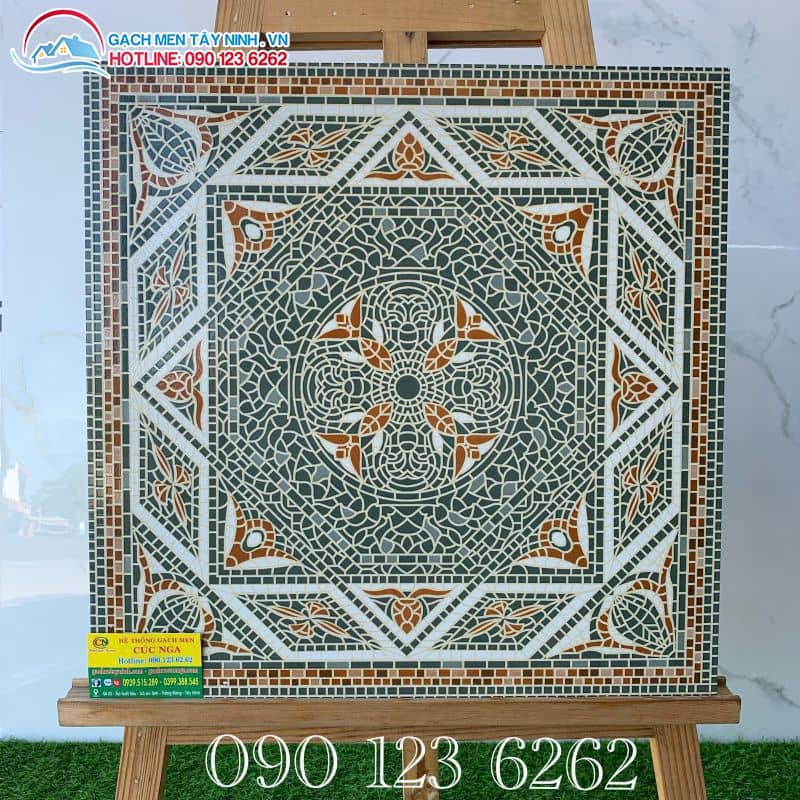 gạch lát sân vườn 50x50 hoa văn đẹp