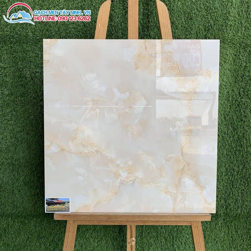 Mẫu gạch 60x60 vân cẩm thạch vàng